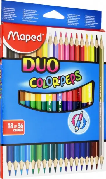 Карандаши "Maped Color'Peps Duo" (18 штук, 36 цветов) (829601) обложка книги
