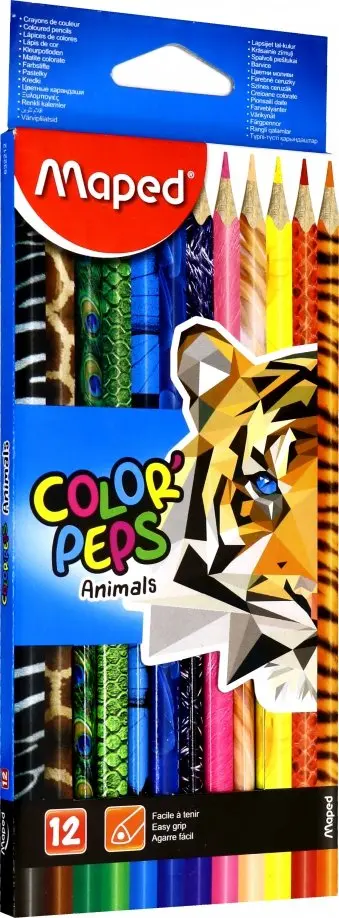 Карандаши цветные "Color'Peps Animals" (12 цветов) (832212) обложка книги