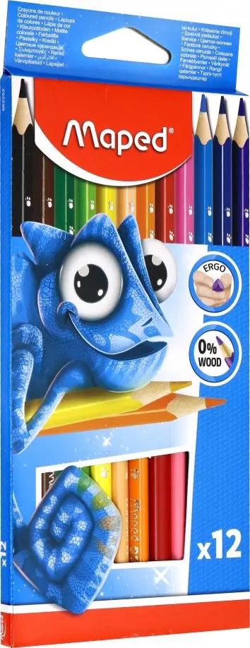 Карандаши цветные "Pulse" (12 цветов, пластиковые) (862252) обложка книги