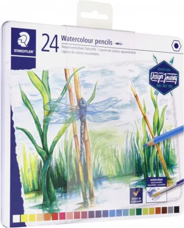 Карандаши акварельные "Design Journey" (24 цвета, металлическая коробка) (14610CM24) обложка книги