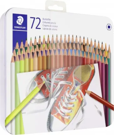 Карандаши цветные "Staedtler 175" (72 цвета, металлическая коробка) (175M72) обложка книги