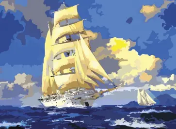 Картина по номерам А3 "ПАРУСНИК" (661632) обложка книги