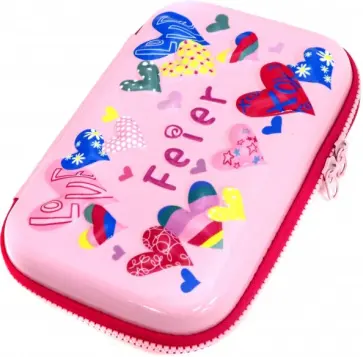 Пенал с откидной планкой "Hearts" (одно отделение, без наполнения, в ассортименте) (M-9478) обложка книги