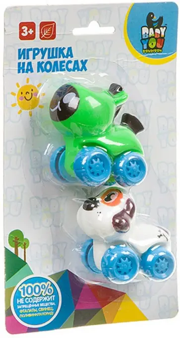 Набор игрушек на колесах "ПОНИ, СОБАЧКА" 2 штуки (ВВ3421) обложка книги