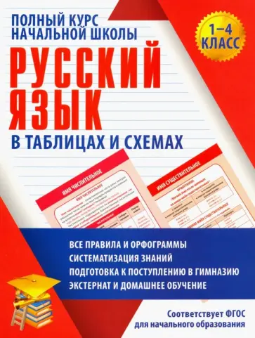 Е. Жуковина - Русский язык. 1-4 классы. Полный курс начальной школы в таблицахи схемах. ФГОС обложка книги