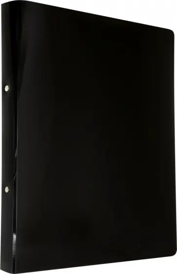 Папка на 2 кольцах "DeLuxe" (А4, черный) (DL0740/2BLCK) обложка книги