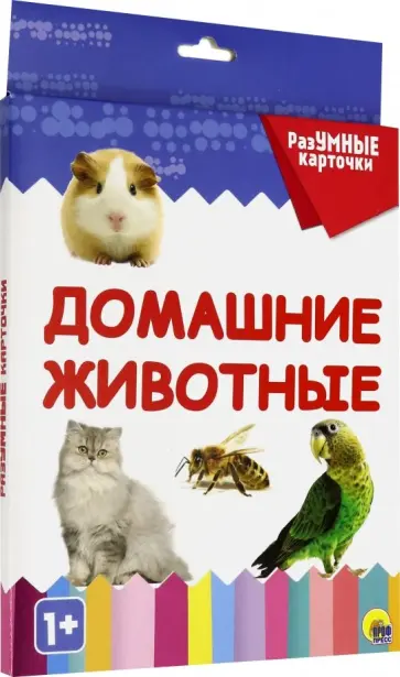 Разумные карточки "Домашние животные" (20 карточек) обложка книги