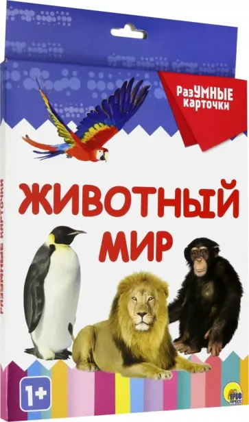 Разумные карточки "Животный мир" (20 карточек) обложка книги