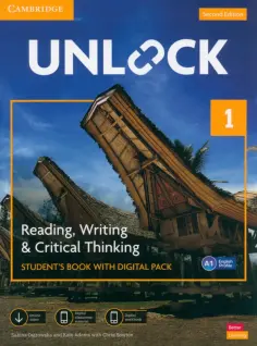 Ostrowska, Adams - Unlock 2nd Edition. Level 1. Reading, Writing & Critical Thinking. Student's Book with Digital Pack обложка книги