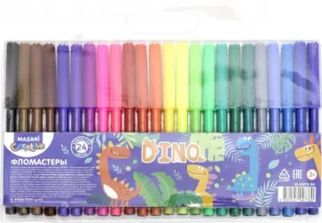 Фломастеры 24 цвета "DINO" (M-5073-24) обложка книги