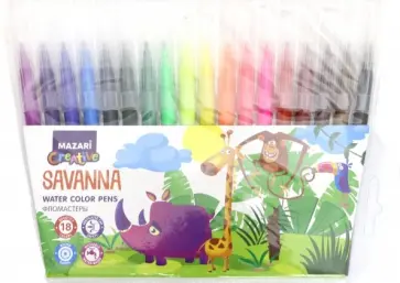 Фломастеры 18 цветов "SAVANNA" (M-5074-18) обложка книги