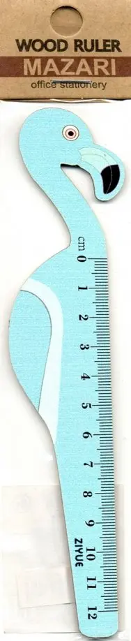 Линейка деревянная "Flamingo" (12 см) (M-9732) обложка книги