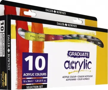 Краски акриловые 10 цветов, 38 мл (123900010) обложка книги