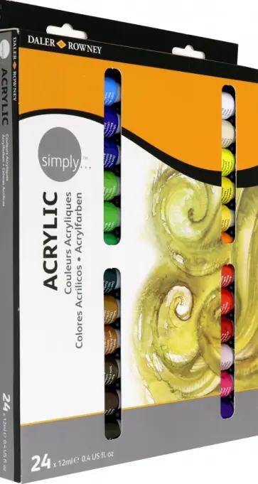 Краски акриловые 24 цвета, 12 мл (126500024) обложка книги