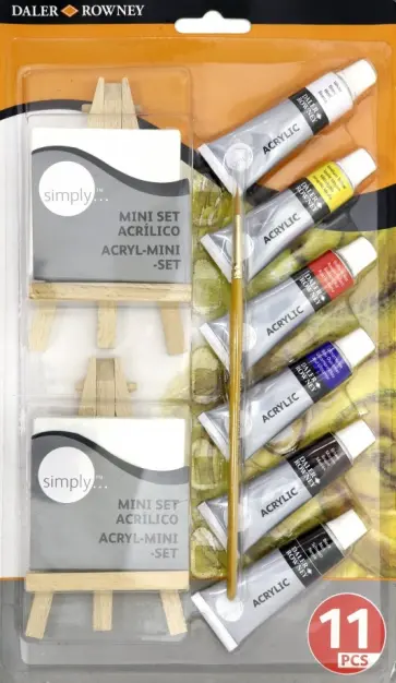 Набор "Simply" (акриловые краски 6 цветов, холсты, мольберт) (126500950) обложка книги