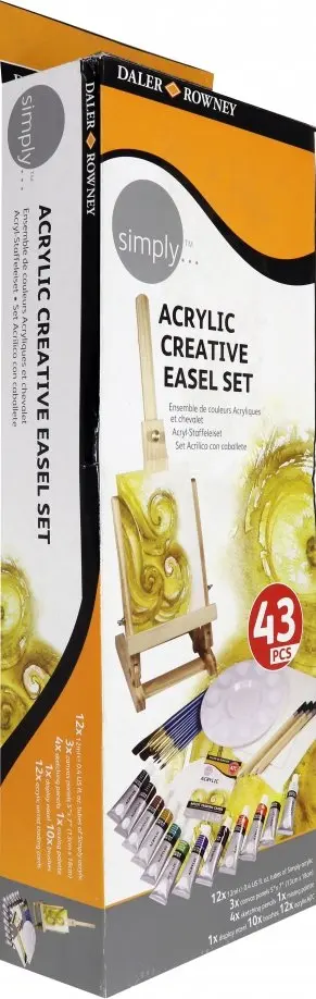 Набор "Simply" (акриловые краски 12 цветов, холст, мольберт) (126500201) обложка книги