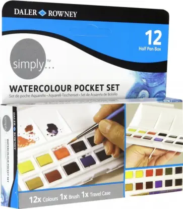 Набор "Simply" (акварельные краски 12 цветов, кисти) (134500000) обложка книги