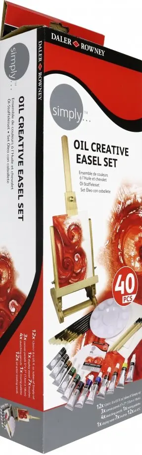 Набор "Simply" (масляные краски 12 цветов, мольберт, холст) (118500201) обложка книги