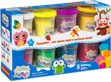 Масса для лепки "Bondibon" (8 баночек, 680 г) (ВВ3307) обложка книги