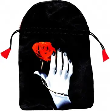 Мешочек "Роза в руке" для карт таро (шелкография) обложка книги