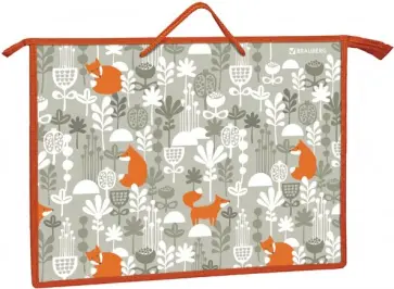 Папка для рисунков и чертежей на молнии Foxes, А3 обложка книги