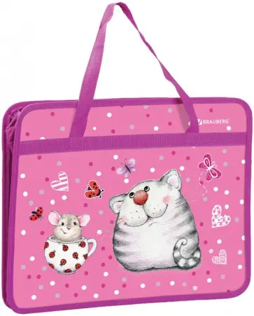 Папка-сумка с ручками "Кошка и мышка", А4 (228161) обложка книги