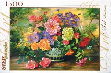 Пазл "Цветы в вазе" (1500 элементов) (83019) обложка книги