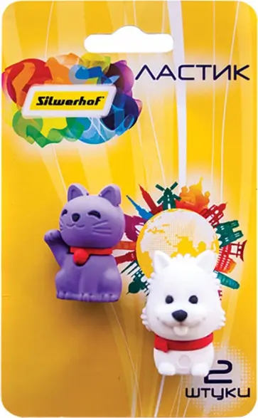 Набор ластиков "Собачка/ Котик" (181138) Набор ластиков "Собачка/ Котик" (181138) обложка книги