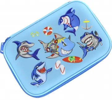 Пенал с откидной планкой "FUNNY SHARKS" (M-9497) обложка книги