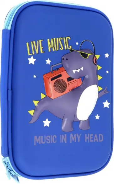 Пенал с откидной планкой Live Music, одно отделение, без наполнения, в ассортименте обложка книги