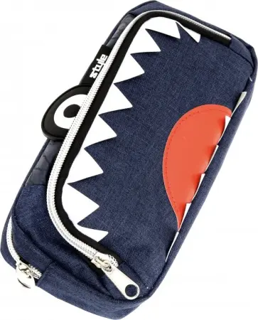 Пенал-косметичка "Shark" (два отделения, без наполнения, в ассортименте) (M-9454) обложка книги