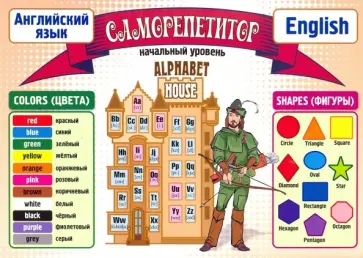 Таблица-плакат. Саморепетитор. Английский язык. Начальный уровень Таблица-плакат. Саморепетитор. Английский язык. Начальный уровень обложка книги