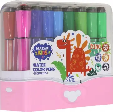 Фломастеры 24 цвета "DINO" со штампами (M-5082-24) обложка книги