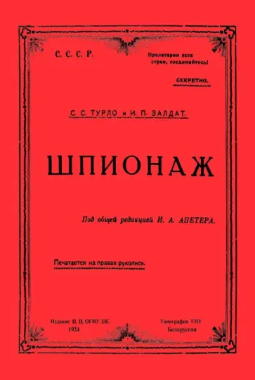 Турло, Залдат - Шпионаж обложка книги