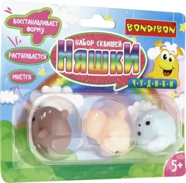 Набор сквишей "Чудики. Мишка, заяц, хрюша" (ВВ3515) обложка книги