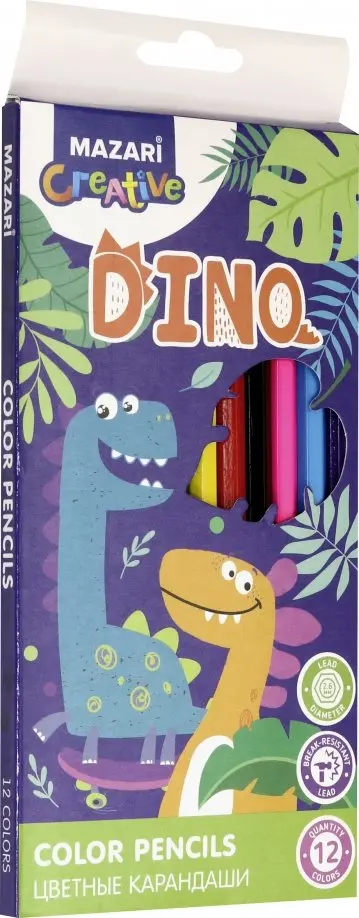 Карандаши "DINO", 12 цветов (M-6170-12) обложка книги