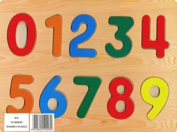 Деревянный пазл "Цифры" (D24) обложка книги