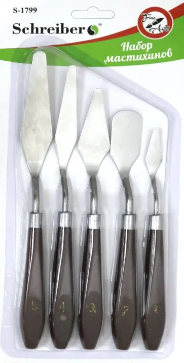 Набор мастихинов, 5 штук (S 1799) Набор мастихинов, 5 штук (S 1799) обложка книги