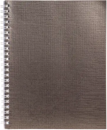 Тетрадь общая "Бумвинил. METALLIC. Коричневый" (48 листов, А5, клетка, гребень) (48Т5бвВ1гр) обложка книги
