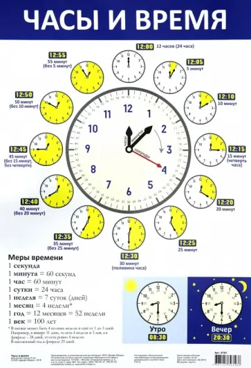 Плакат "Часы и время" (3797) обложка книги
