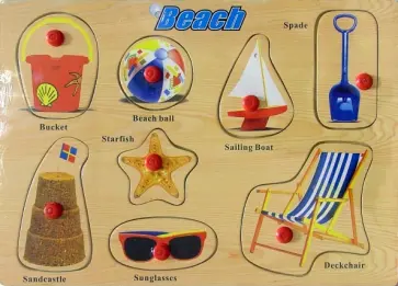 Развивающая деревянная игрушка "Beach (пляж)" (D151) обложка книги