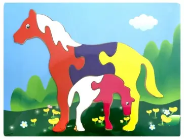 Деревянный пазл "Лошади" обложка книги