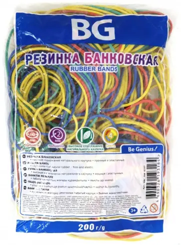 Резинка банковская 60 мм 200 г, цветная, 400 штук (RBC_200 6157) Резинка банковская 60 мм 200 г, цветная, 400 штук (RBC_200 6157) обложка книги