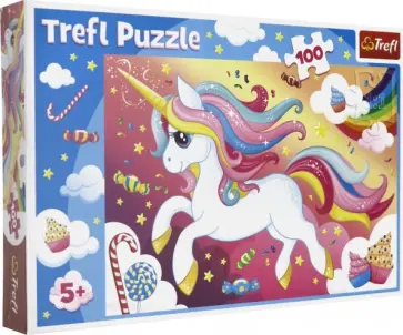 Puzzle-100 MIDI "Красивый единорог" (16386) обложка книги
