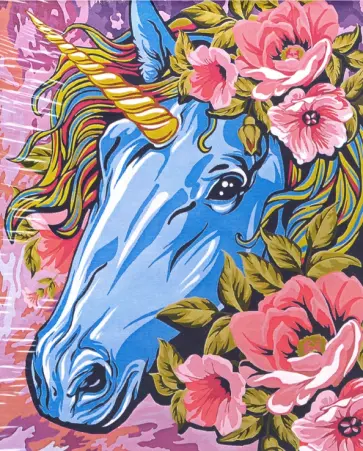 Рисование по номерам по дереву "Сказочный единорог" (40х50 см) (FLA001) обложка книги