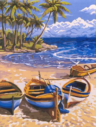 Рисование по номерам "Пристань" (30х40 см) (NB009) обложка книги