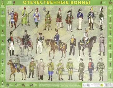 Отечественные воины. Детский пазл на подложке обложка книги
