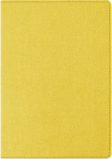 Бизнес-блокнот 128 листов, линия "Tweed" под ткань, желтый (110967) обложка книги