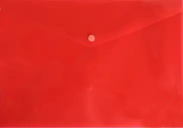 Конверт на кнопке DeLuxe, А4, красная обложка книги