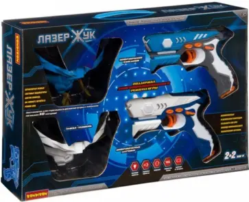 Оружие "ЛАЗЕР-Жук" 2 космических бластера + 2 маски-мишени (ВВ3998) обложка книги